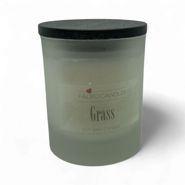 geurkaars gras in glas